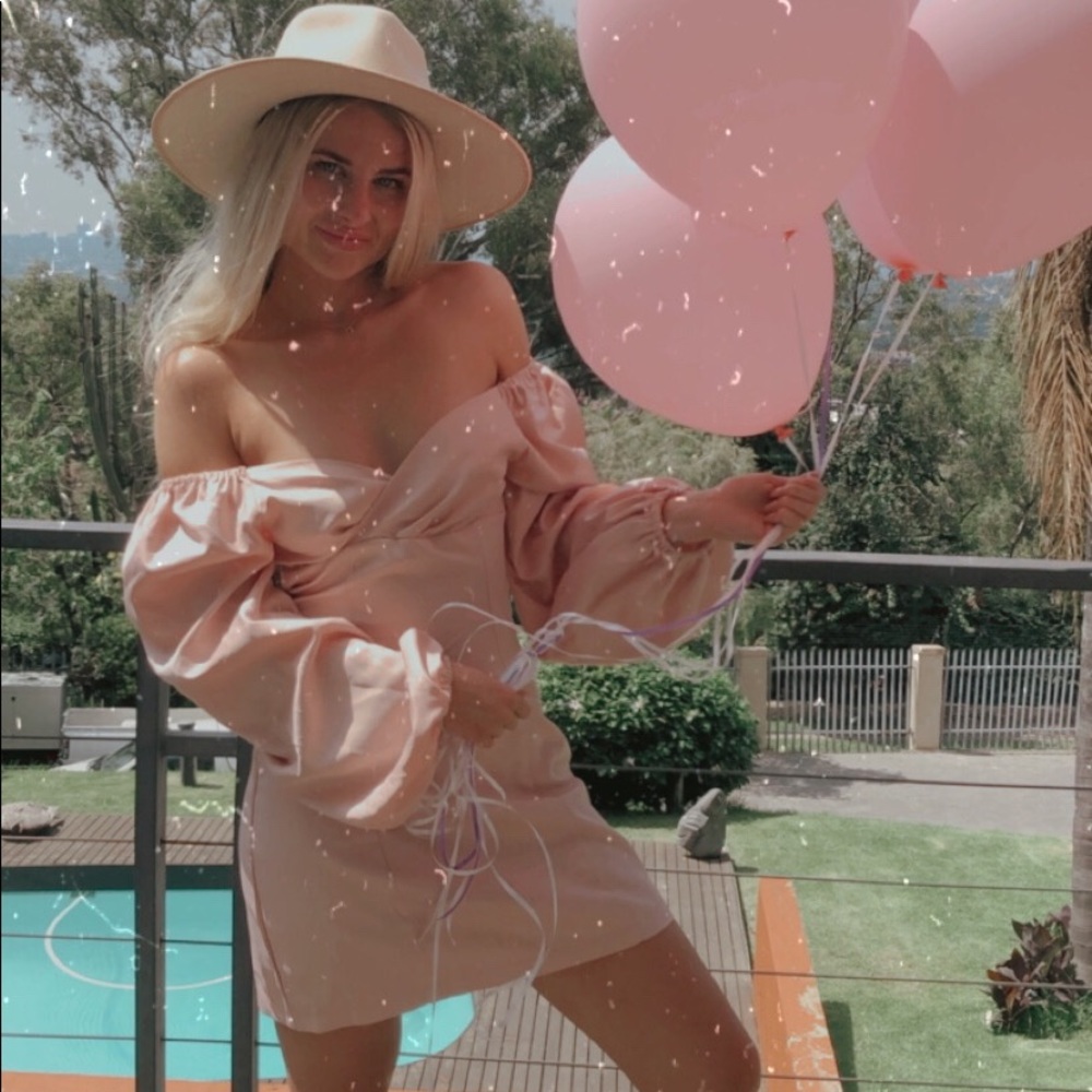 Pink long sleeve dress